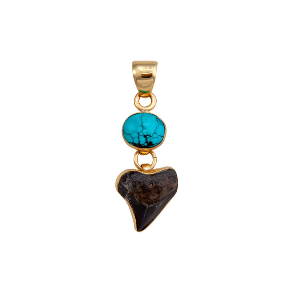 charles albert Alchemia Turquoise & Shark Tooth Charm Pendant Alchemia Pendants