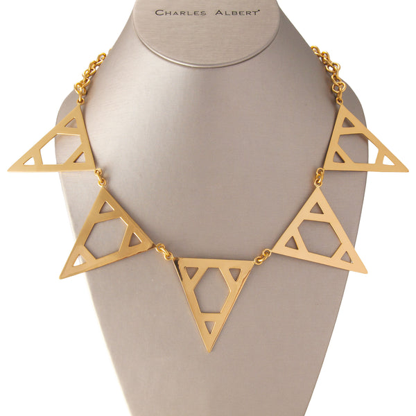 Charles Albert Alchemia Twin Pyramid Necklace 45% Off - Discontinued Items