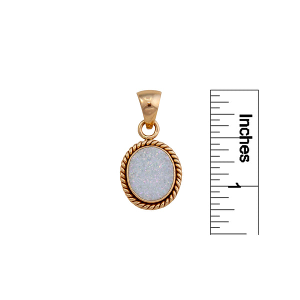 Charles Albert Alchemia White Druzy Rope Pendant Alchemia Pendants