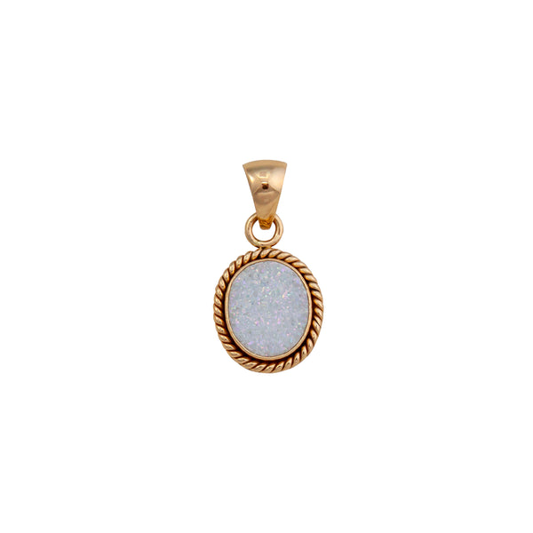 charles albert Alchemia White Druzy Rope Pendant Alchemia Pendants