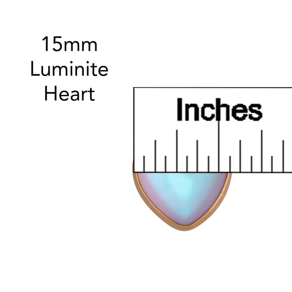 Charles Albert Heartfelt Alchemia Luminite Heart Post Earrings Alchemia Earrings