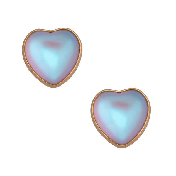 charles albert Heartfelt Alchemia Luminite Heart Post Earrings Alchemia Earrings