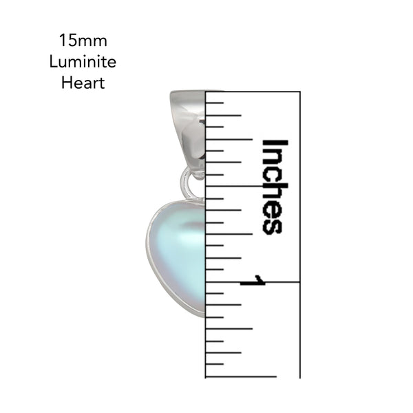Charles Albert Heartfelt Sterling Silver Petite Luminite Pendant Sterling Silver Pendants