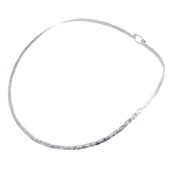 Charles Albert Silver Plated Hammered Round Closed Back Neckwire Base Metal Chain + Silver Plated Neckwires