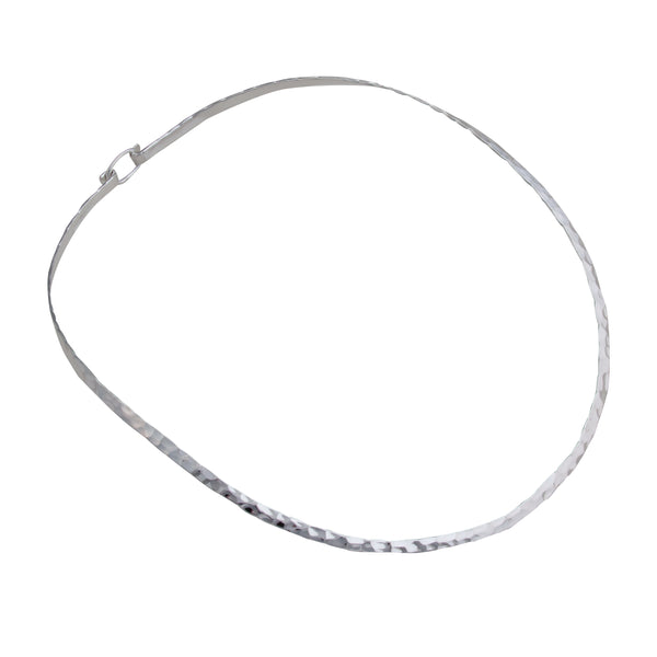 Charles Albert Silver Plated Hammered Round Closed Back Neckwire Base Metal Chain + Silver Plated Neckwires