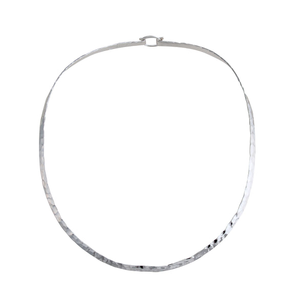 charles albert Silver Plated Hammered Round Closed Back Neckwire Base Metal Chain + Silver Plated Neckwires