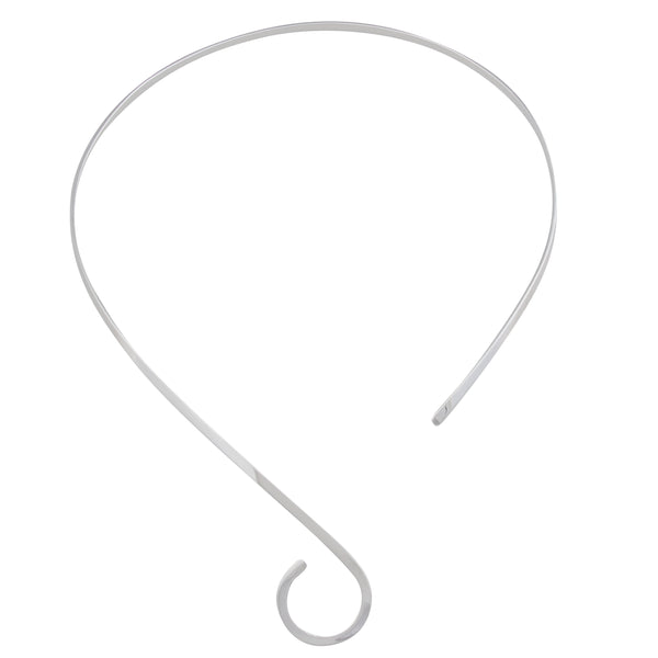 charles albert Silver Plated Swirl Neckwire Base Metal Chain + Silver Plated Neckwires