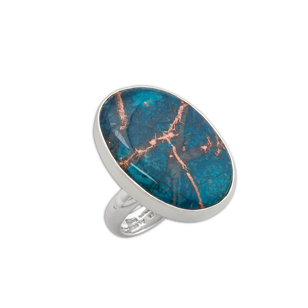 Charles Albert Sterling Silver Alunite With Copper Adjustable Ring Sterling Silver Rings