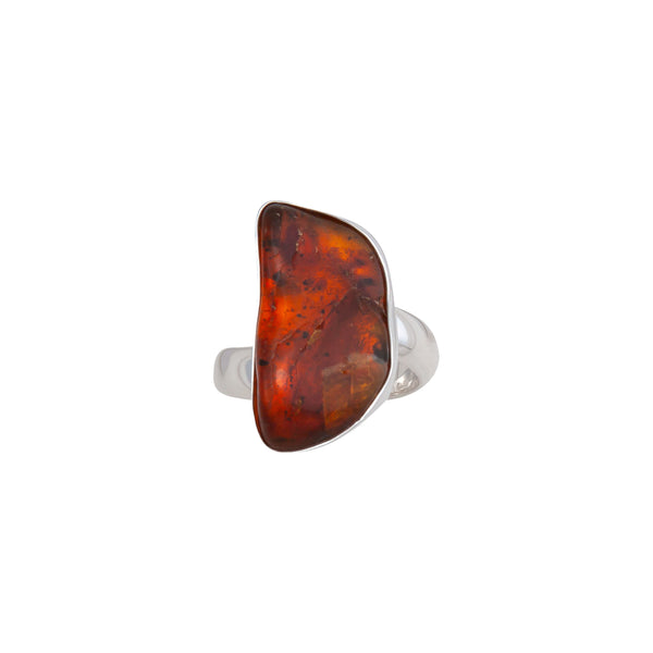 Charles Albert Sterling Silver Amber Adjustable Ring Sterling Silver Rings