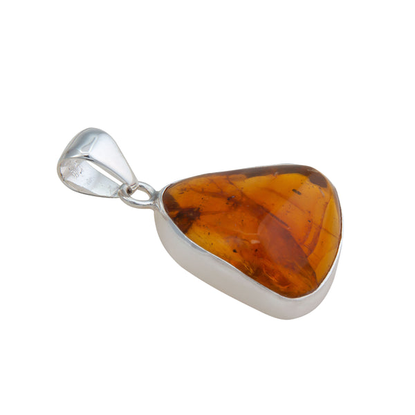 Charles Albert Sterling Silver Amber Pendant Sterling Silver Pendants