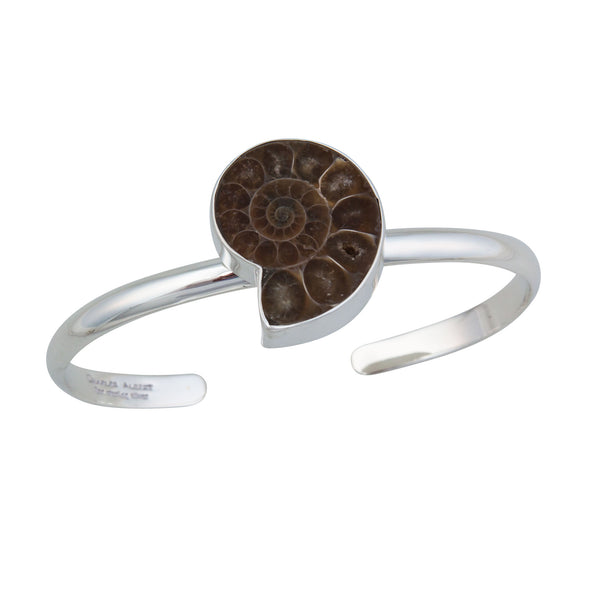 Charles Albert Sterling Silver Ammonite Mini Cuff Sterling Silver Bracelets + Cuffs