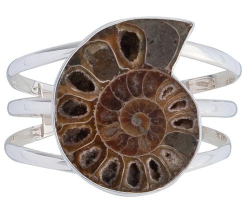 Charles Albert Sterling Silver Ammonite Multi-Band Cuff Sterling Silver Bracelets + Cuffs