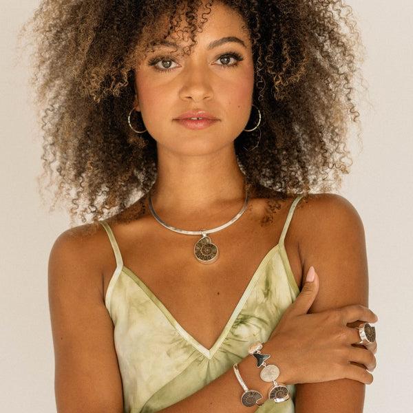 Charles Albert Sterling Silver Ammonite Pendant Sterling Silver Pendants