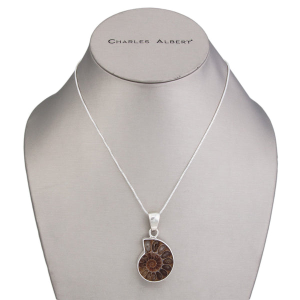 Charles Albert Sterling Silver Ammonite Pendant Sterling Silver Pendants