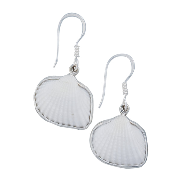 charles albert Sterling Silver Ark Shell Drop Earrings Sterling Silver Earrings
