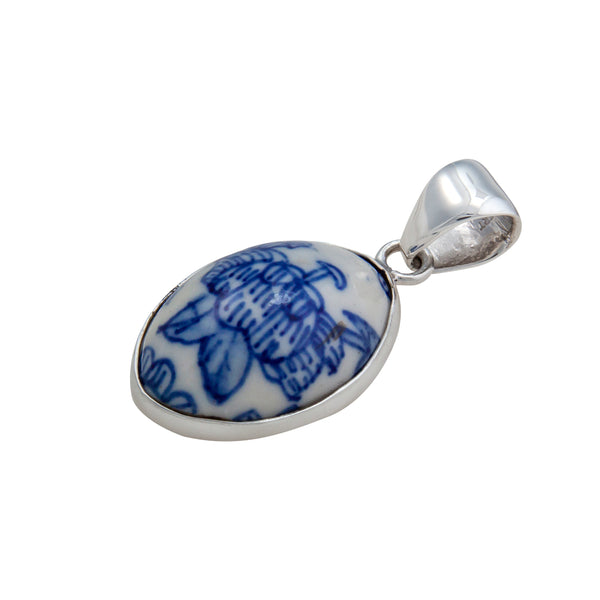 Charles Albert Sterling Silver Azure Blue Pendant Sterling Silver Pendants