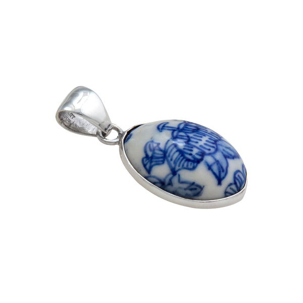 Charles Albert Sterling Silver Azure Blue Pendant Sterling Silver Pendants