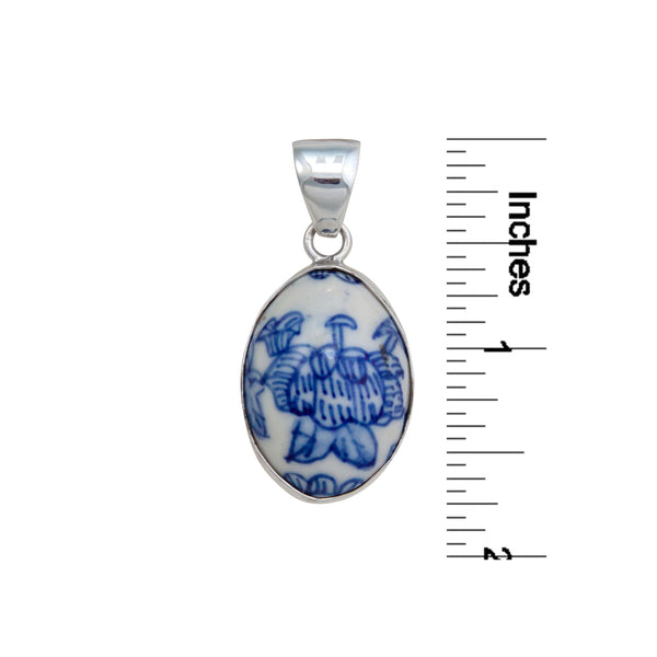 Charles Albert Sterling Silver Azure Blue Pendant Sterling Silver Pendants
