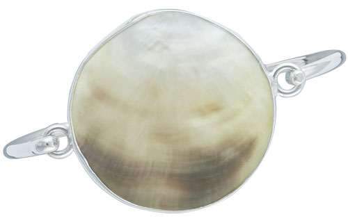 Charles Albert Sterling Silver Black Lip Shell Bangle 30% Off - Discontinued Items
