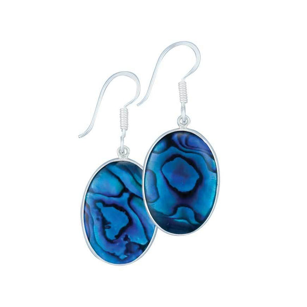 Charles Albert Sterling Silver Blue Abalone Drop Earrings Sterling Silver Earrings