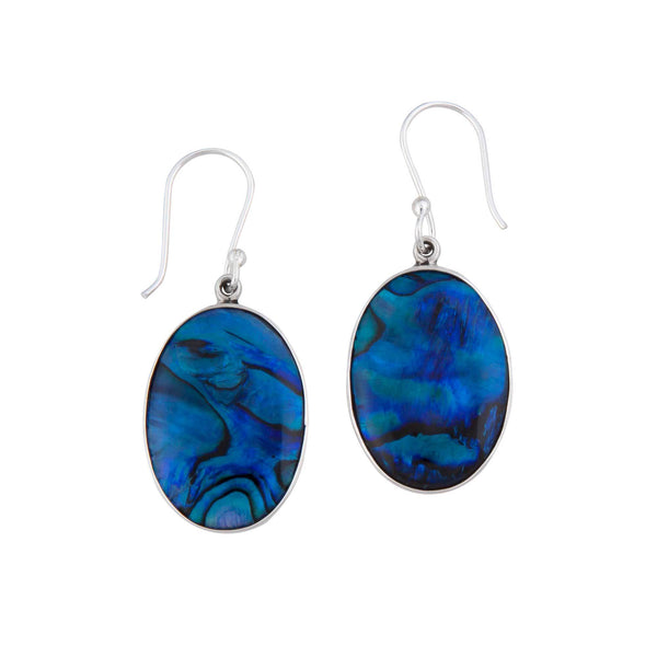 charles albert Sterling Silver Blue Abalone Drop Earrings Sterling Silver Earrings