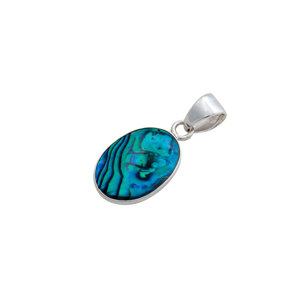 Charles Albert Sterling Silver Blue Abalone Pendant - Small Sterling Silver Pendants