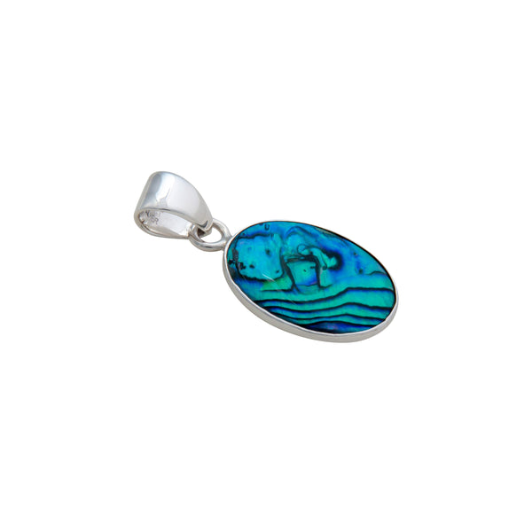 Charles Albert Sterling Silver Blue Abalone Pendant - Small Sterling Silver Pendants