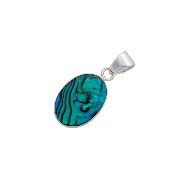 Charles Albert Sterling Silver Blue Abalone Pendant - Small Sterling Silver Pendants