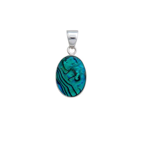 charles albert Sterling Silver Blue Abalone Pendant - Small Sterling Silver Pendants