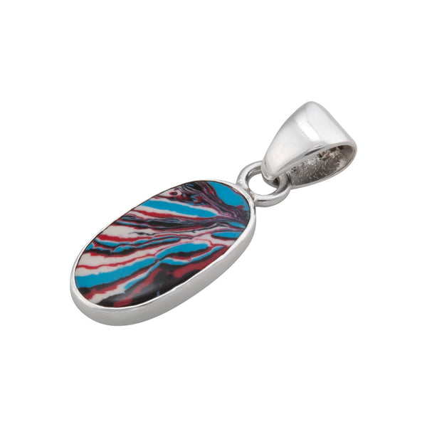 Charles Albert Sterling Silver Blue Fordite Pendant Sterling Silver Pendants