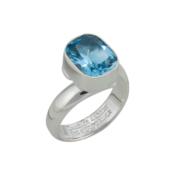 Charles Albert Sterling Silver Blue Topaz Adjustable Ring Sterling Silver Rings