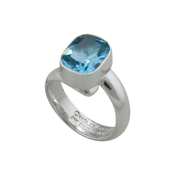 Charles Albert Sterling Silver Blue Topaz Adjustable Ring Sterling Silver Rings