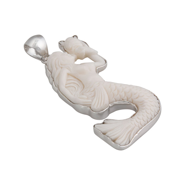 Charles Albert Sterling Silver Bone Mermaid Pendant Sterling Silver Pendants