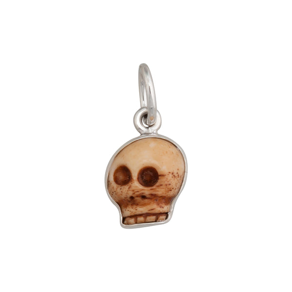charles albert Sterling Silver Bone Skull Mini Charm Pendant Sterling Silver Pendants
