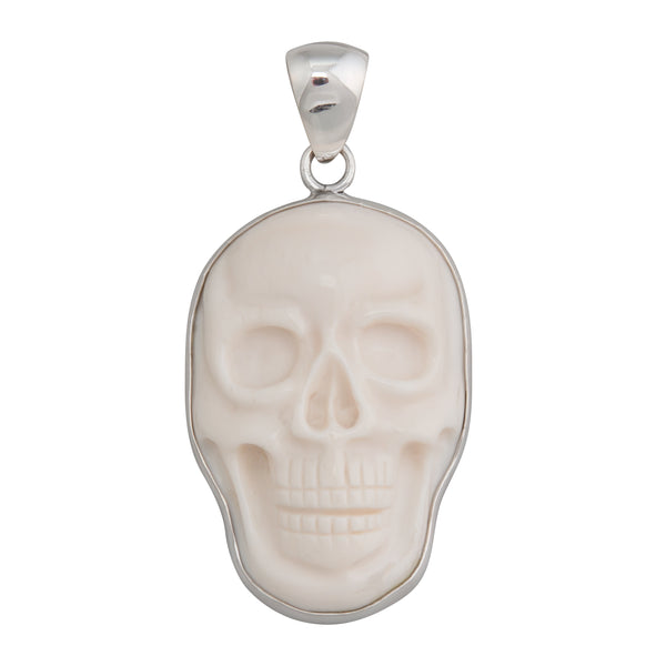 charles albert Sterling Silver Bone Skull Pendant - Large Sterling Silver Pendants