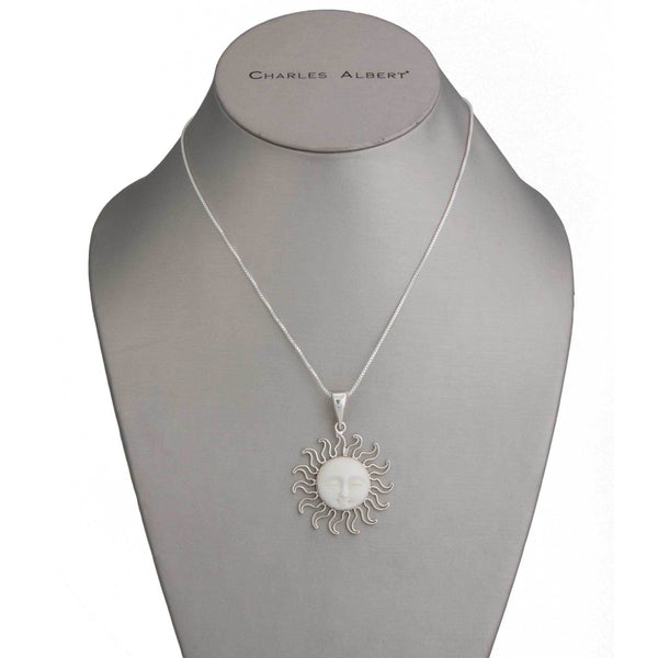 Charles Albert Sterling Silver Bone Sun Pendant Sterling Silver Pendants