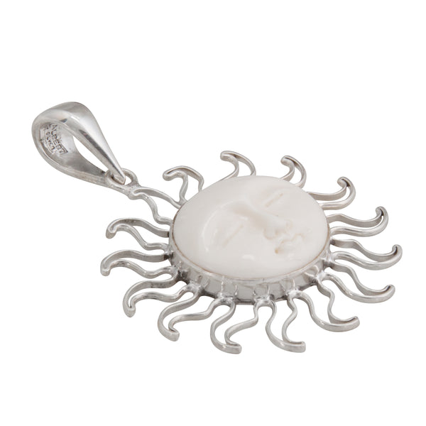 Charles Albert Sterling Silver Bone Sun Pendant Sterling Silver Pendants