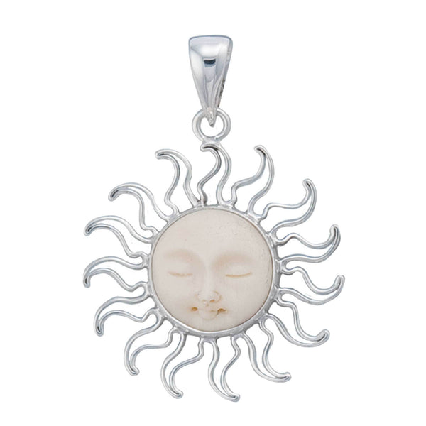 Charles Albert Sterling Silver Bone Sun Pendant Sterling Silver Pendants