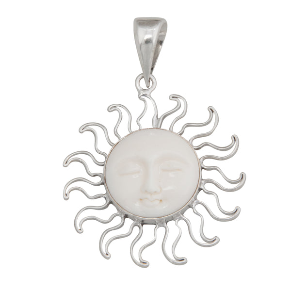 charles albert Sterling Silver Bone Sun Pendant Sterling Silver Pendants