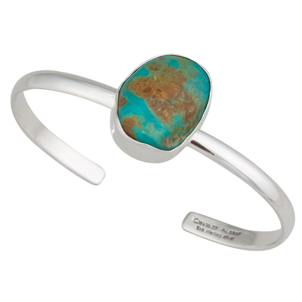 Charles Albert Sterling Silver Campo Frio Turquoise Mini Cuff Sterling Silver Bracelets + Cuffs