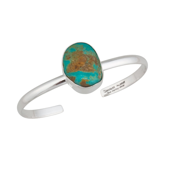 charles albert Sterling Silver Campo Frio Turquoise Mini Cuff Sterling Silver Bracelets + Cuffs
