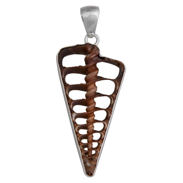 charles albert Sterling Silver Cerithium Telescopium Shell Pendant Sterling Silver Pendants