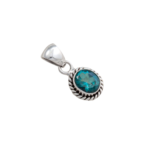Charles Albert Sterling Silver Chrome Dioptase Rope Pendant Sterling Silver Pendants