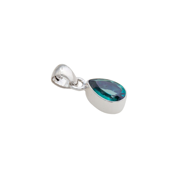 Charles Albert Sterling Silver Chrome Dioptase Teardrop Pendant Sterling Silver Pendants