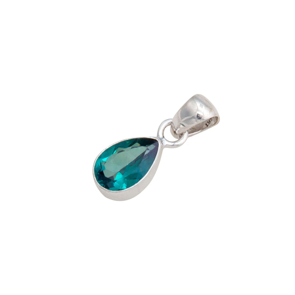 Charles Albert Sterling Silver Chrome Dioptase Teardrop Pendant Sterling Silver Pendants