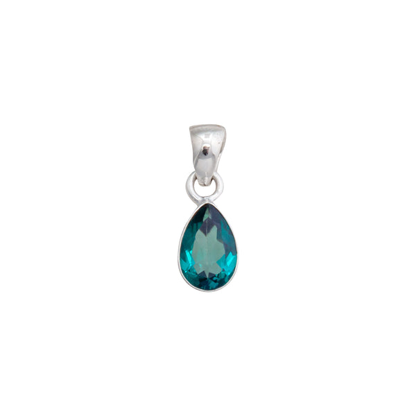 charles albert Sterling Silver Chrome Dioptase Teardrop Pendant Sterling Silver Pendants