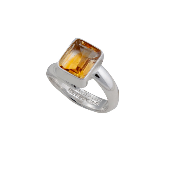 Charles Albert Sterling Silver Citrine Adjustable Ring Sterling Silver Rings