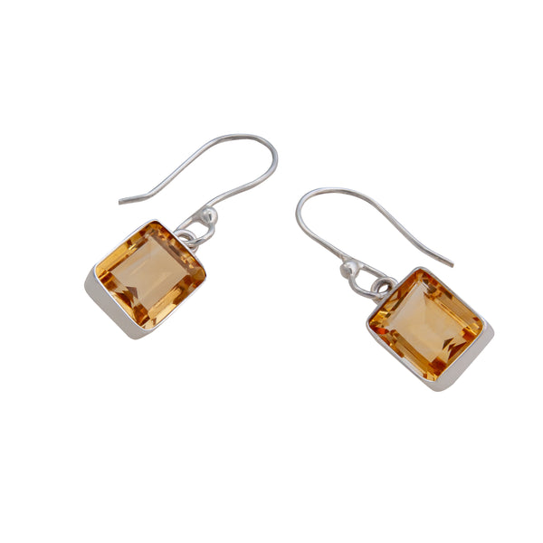 Charles Albert Sterling Silver Citrine Drop Earrings Sterling Silver Earrings
