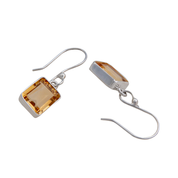 Charles Albert Sterling Silver Citrine Drop Earrings Sterling Silver Earrings