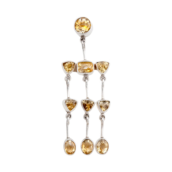 Charles Albert Sterling Silver Citrine Luster Post Earrings Sterling Silver Earrings